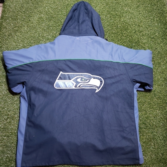 Vintage 2000s 2 In 1 reversible Seattle Seahawks jacket Sizs XL H1 - Picture 8 of 10
